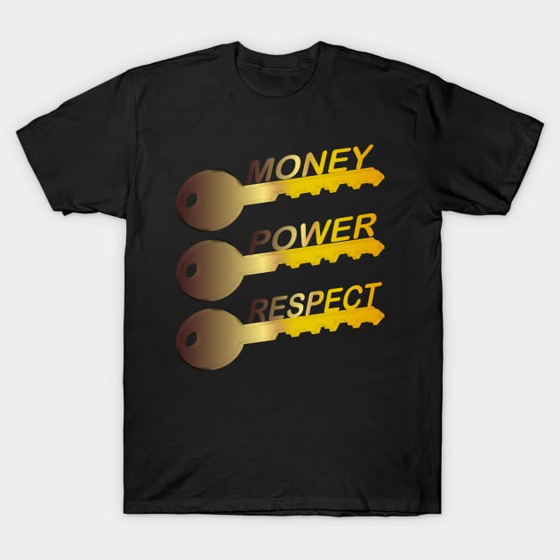 Money Power Respect T-Shirt by IronLung Designs